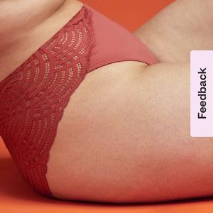 ThirdLove Rosewood Lace deco briefs. Size medium.